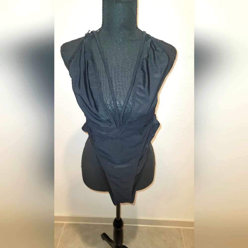 Black High Cut Swimsuit (XL)